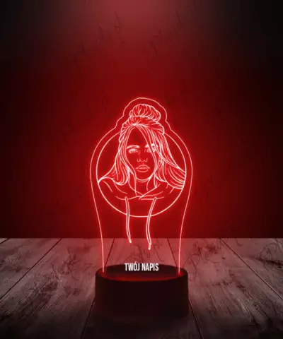 Lampka LED 3D Piosenkarka Pop Billie Eilish - 3