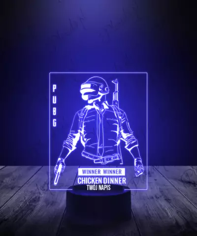 Lampka LED 3D Plexido PUBG: Battlegrounds Winner - 1