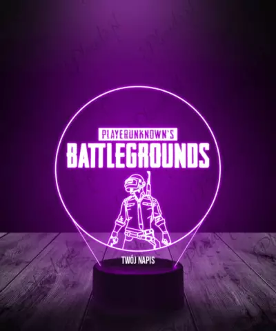 Lampka LED 3D Plexido PUBG: Battlegrounds Logo - 1