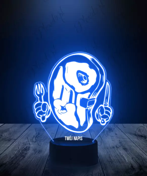 Lampka LED 3D Plexido Stek Mięso - 1