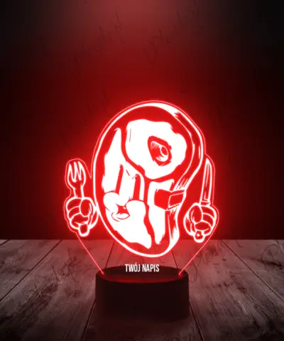 Lampka LED 3D Plexido Stek Mięso