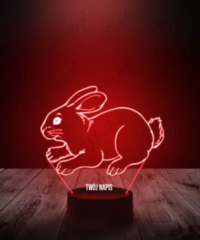 Lampka LED 3D Plexido Króliczek - 2