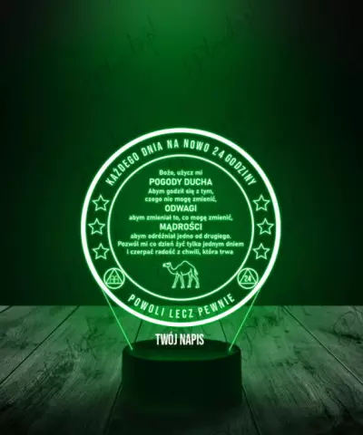 Lampka LED 3D Plexido Anonimowi Alkoholicy Odznaka