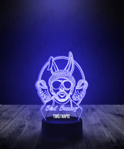 Lampka LED 3D Plexido Raper Bad Bunny - 2