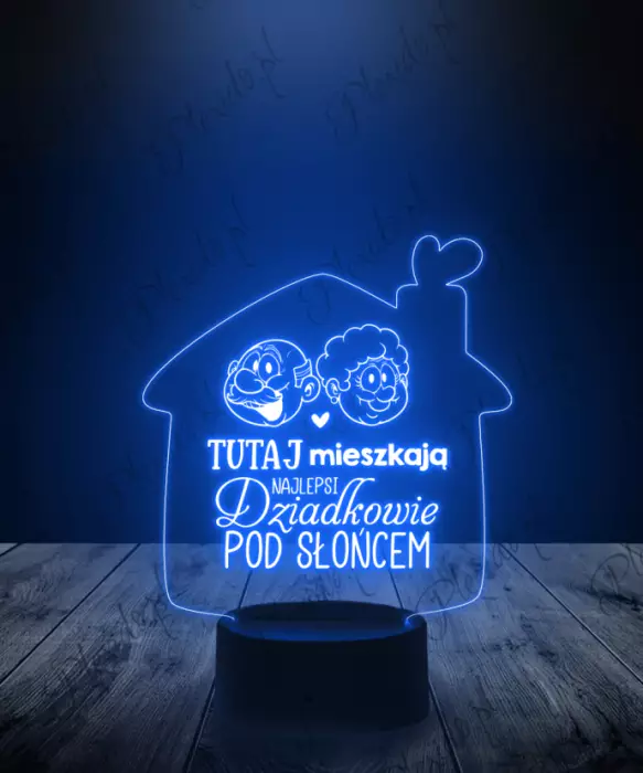 Lampka LED 3D Plexido Upominek dla Dziadków