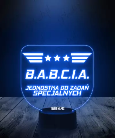 Lampka LED 3D Plexido Prezent na Dzień Babci Jednostka Specjalna - 3