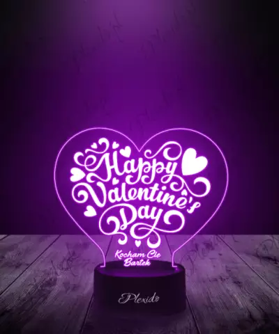 Prezent na Walentynki Lampka LED 3D Plexido Święto Zakochanych - 2