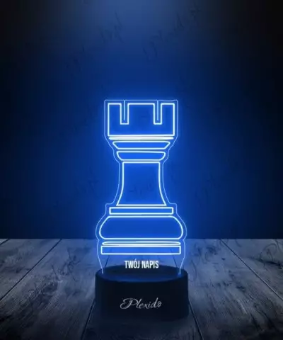 Lampka LED 3D Plexido Wieża Szachownica