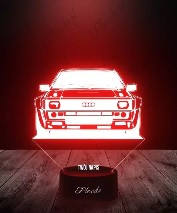 Lampka LED 3D Plexido Samochód Audi Sport - 1
