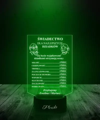 Lampka LED 3D Plexido Prezent na Dzień Babci i Dziadka - 2