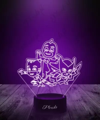 Lampka LED 3D Plexido Bajka Pidżamersi - 2