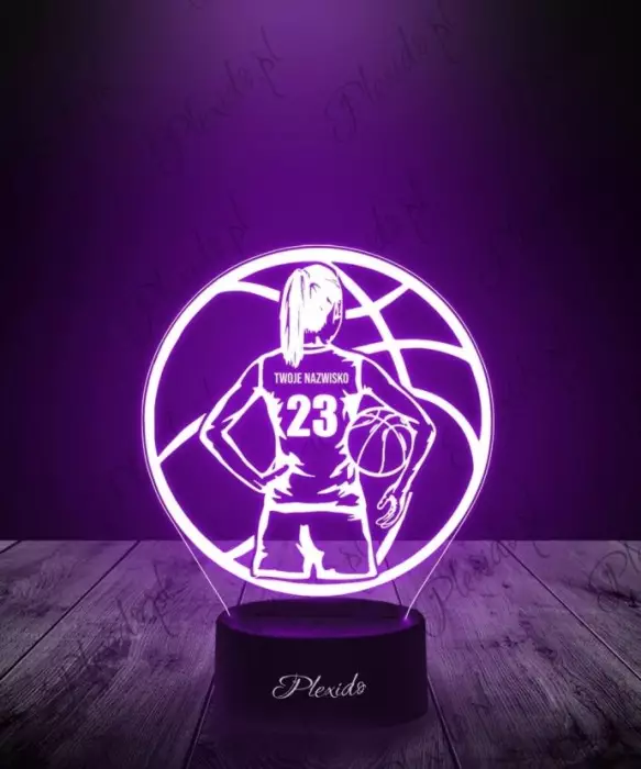 Lampka LED 3D Plexido Koszykarka - 1