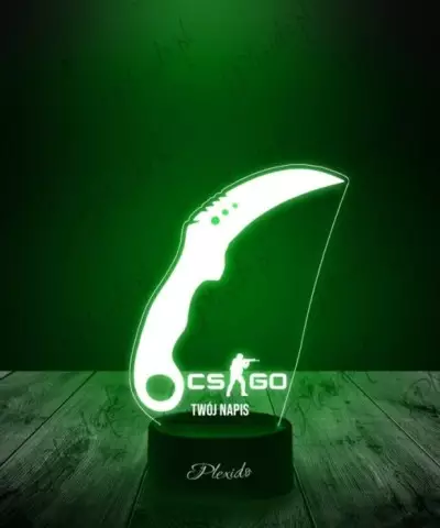 Lampka LED 3D Plexido Prezent dla Fana CS GO Counter Strike Nóż - 1