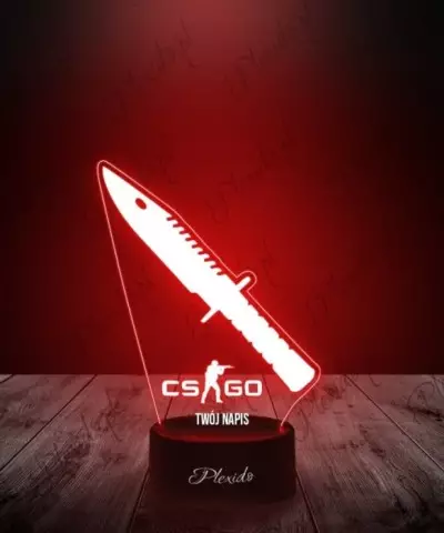 Lampka LED 3D Plexido Gaming Counter Strike BAYONET - 3