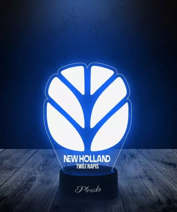 Lampka LED 3D Plexido Prezent dla Fana Rolnictwa New Holland Logo
