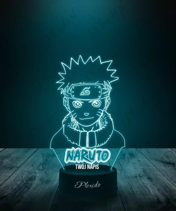 Lampka LED 3D Plexido Prezent Dla Fana Anime Naruto Napis - 1
