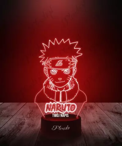 Lampka LED 3D Plexido Prezent Dla Fana Anime Naruto Napis - 2