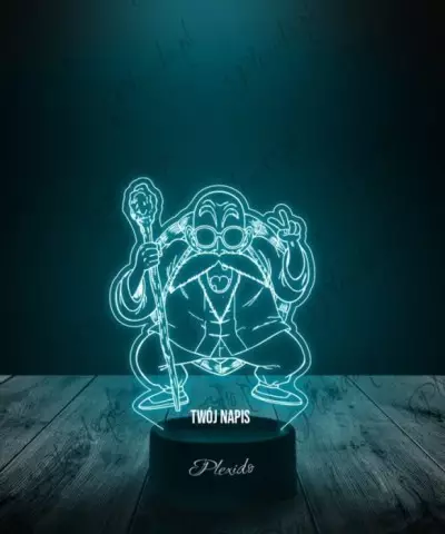 Lampka LED 3D Plexido Dla fana Anime Dragon Ball Muten Roshi