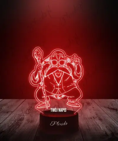 Lampka LED 3D Plexido Dla fana Anime Dragon Ball Muten Roshi - 2