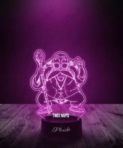 Lampka LED 3D Plexido Dla fana Anime Dragon Ball Muten Roshi - 3