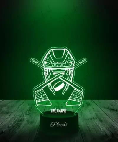 Lampka LED 3D Plexido Sport Hokej Kije Kask - 1