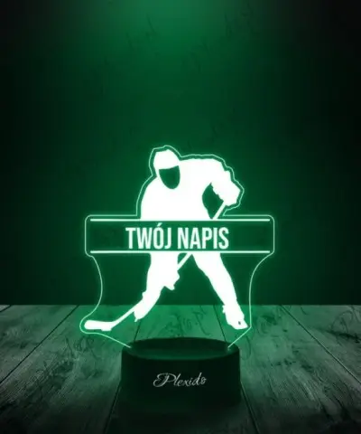 Lampka LED 3D Plexido Sport Hokej Zawodnik Hokeja - 3