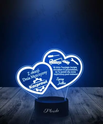 Lampka LED 3D Plexido Prezent Dzień Mężczyzny Mechanik - 2