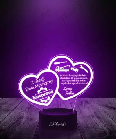 Lampka LED 3D Plexido Prezent Dzień Mężczyzny Mechanik - 3