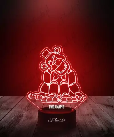 Lampka LED 3D Plexido Five Nights at Freddy's FNAF Golden - 3