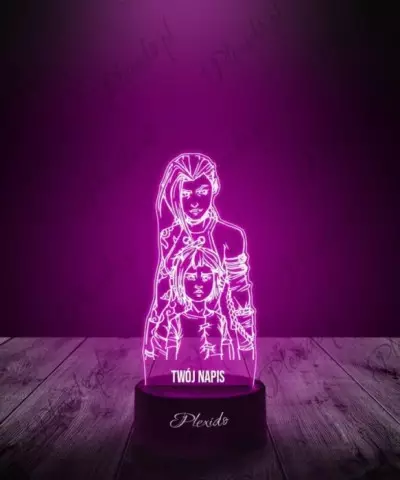 Lampka LED 3D Plexido Anime Arcane Vi Jinx Powder - 2