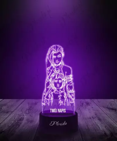 Lampka LED 3D Plexido Anime Arcane Vi Jinx Powder - 3