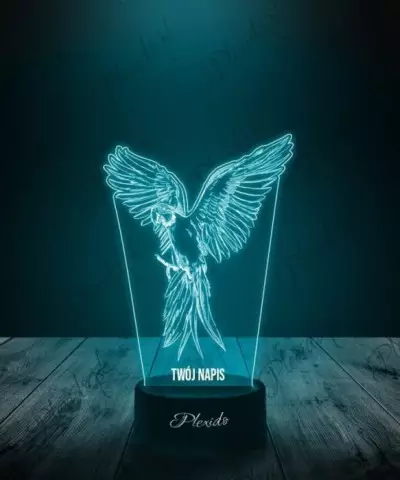 Lampka LED 3D Plexido Prezent Ptak Papuga