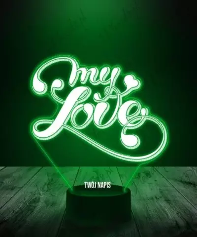 Lampka LED 3D Plexido Napis My Love - 1