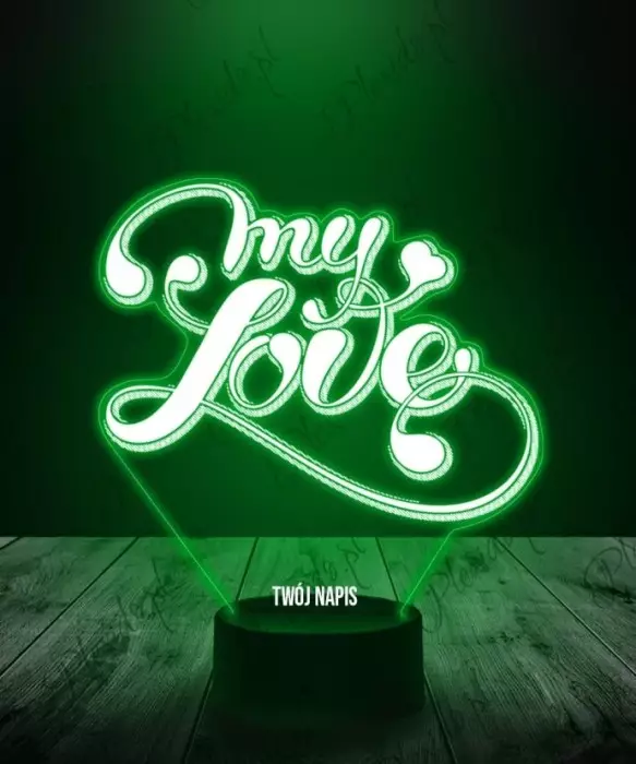 Lampka LED 3D Plexido Napis My Love - 1