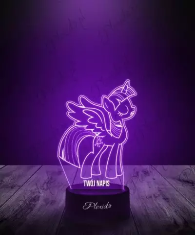 Lampka LED 3D Plexido Bajka My Little Pony Twilight Sparkle Alikorn - 3