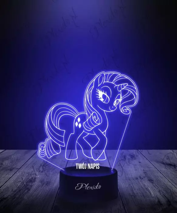 Lampka LED 3D Plexido Bajka My Little Pony Rarity Kucyk - 1