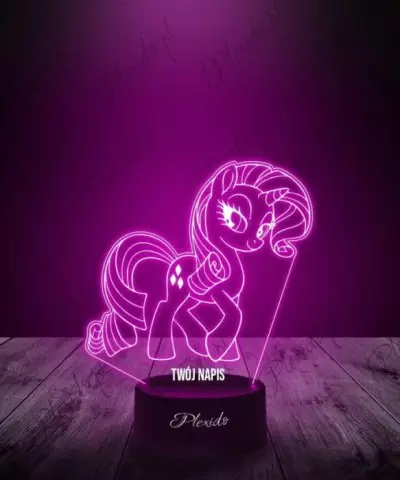 Lampka LED 3D Plexido Bajka My Little Pony Rarity Kucyk - 2