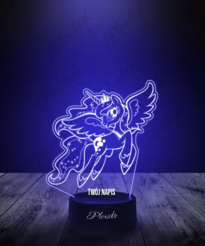 Lampka LED 3D Plexido Bajka My Little Pony Księżniczka Luna Kucyk - 3