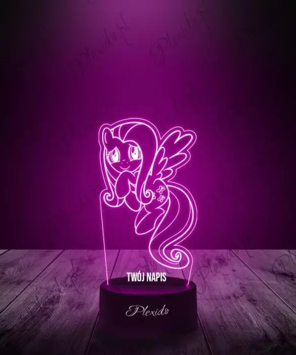 Lampka LED 3D Plexido Bajka My Little Pony Fluttershy Kucyk - 1
