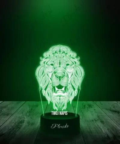 Lampka LED 3D Plexido Lew Mandala - 1