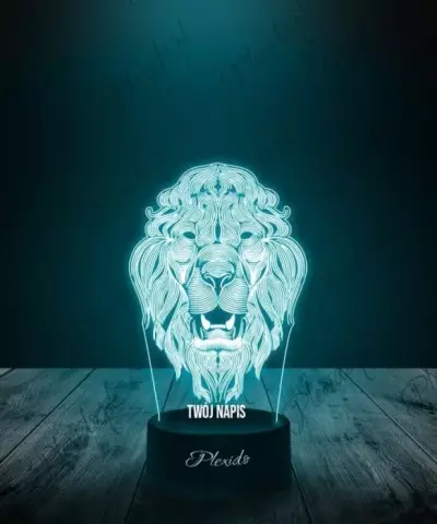 Lampka LED 3D Plexido Lew Mandala