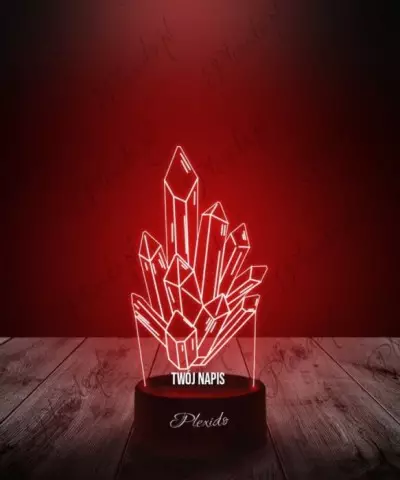 Lampka LED 3D Plexido Kryształy - 3