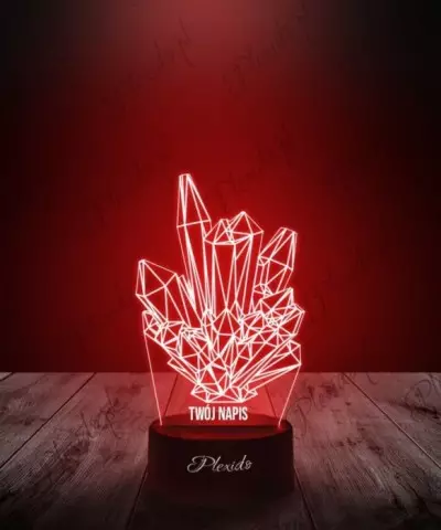 Lampka LED 3D Plexido Kryształy Minerały - 1
