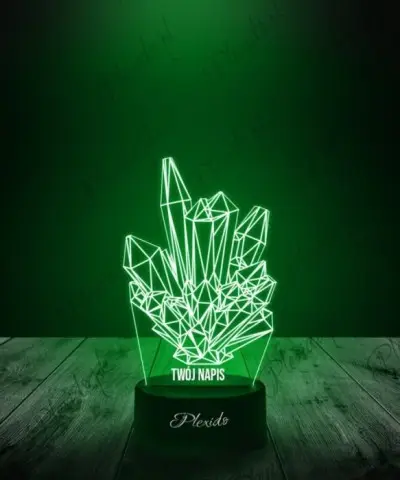 Lampka LED 3D Plexido Kryształy Minerały - 3