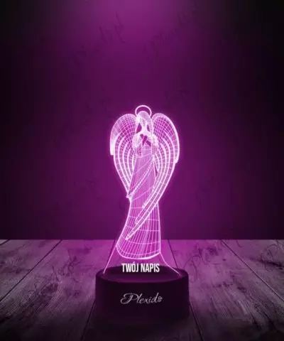 Lampka LED 3D Plexido Aniołek Anioł Pański - 1