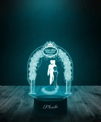 Lampka LED Plexido Prezent na Wesele Pamiątka Ślubna - 2
