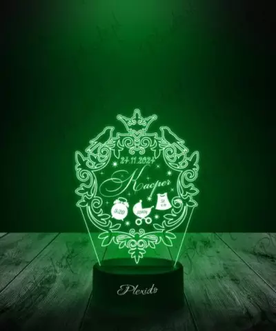 Lampka LED 3D Plexido Metryczka Pamiątka - 1
