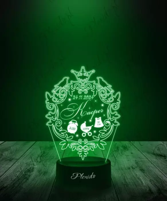 Lampka LED 3D Plexido Metryczka Pamiątka - 1