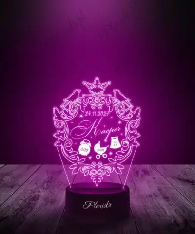 Lampka LED 3D Plexido Metryczka Pamiątka