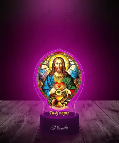 Pamiątka Komunia Święta Jezus Lampka LED Plexido - 2